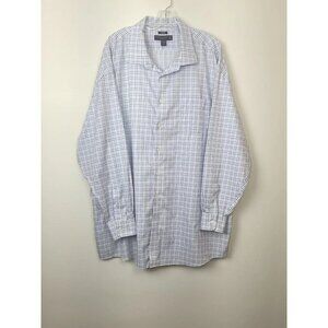 Pronto Uomo Mens Non Iron Button Up Shirt Size 20 36/37 Tall